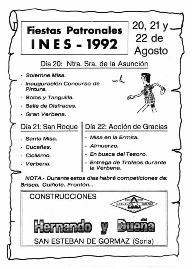 Cartel de fiestas 1992